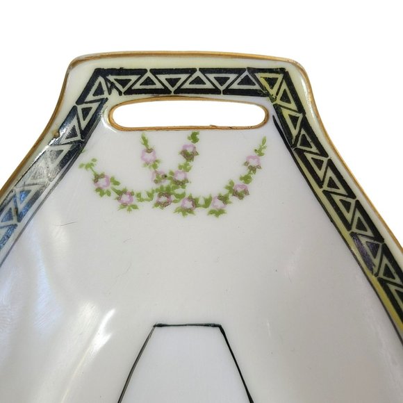 Vintage Noritake Hand Painted Oval Relish Candy Dish w/ Handles-12" - Picture 11 of 15